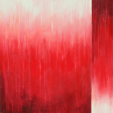 abstract painting by Marie-Eve Champagne at Champagne Artwork. red, color modulations, gradient, colorfield painting