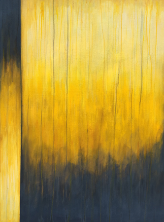 abstract painting by Marie-Eve Champagne at Champagne Artwork. yellow, blue, color modulations, gradient, colorfield painting