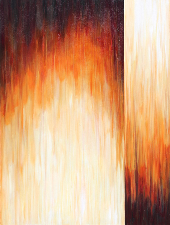 abstract painting by Marie-Eve Champagne at Champagne Artwork. amber, ochre, sienna, brown, gold, color modulations, gradient, colorfield painting