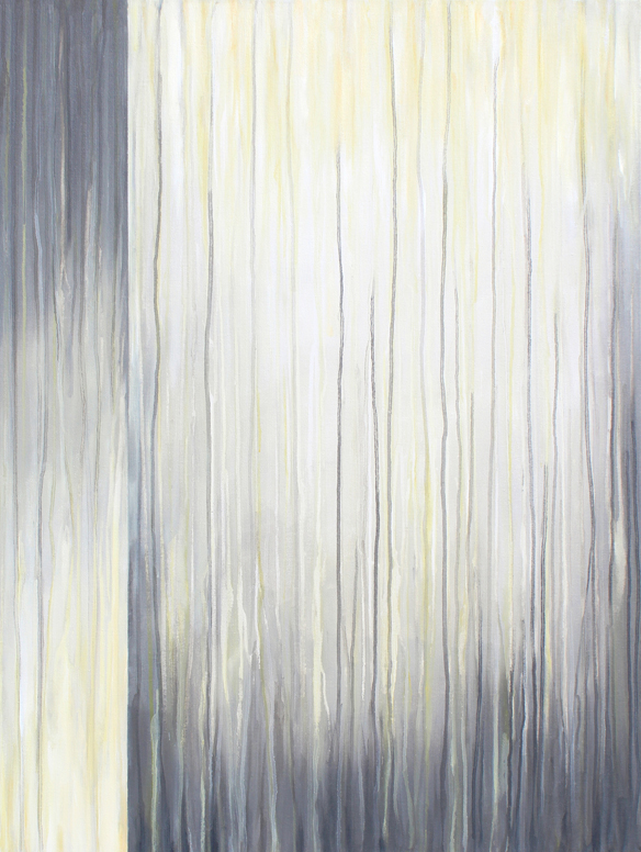 abstract painting by Marie-Eve Champagne at Champagne Artwork. yellow to gray, color modulations, gradient, colorfield painting